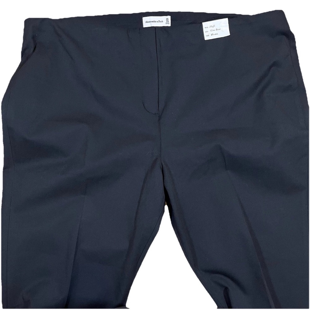 NWT Abercrombie & Fitch Black Slim Boot Pants Trousers 35 Long - Picture 6 of 12